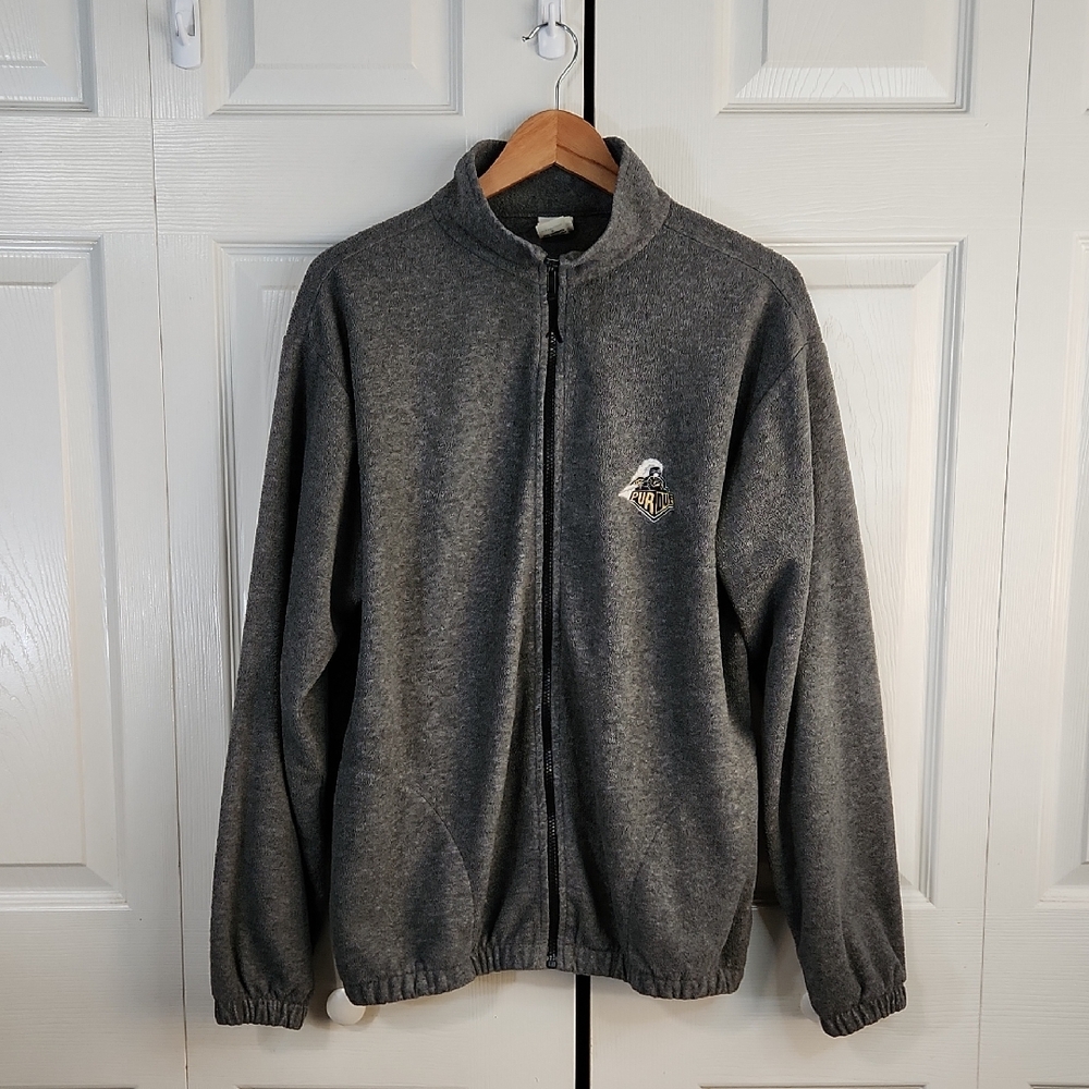 Purdue Mens Gray 1/4 Zip Pullover Fleece Size Med Collegiate Sports Badger Sport